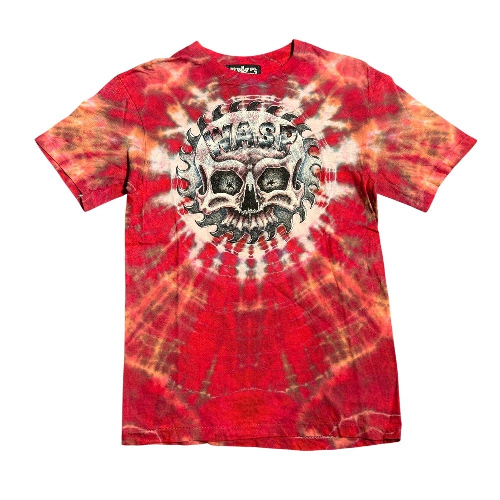 Vintage W.A.S.P. Band T-Shirt Symmetria Dye Skull Graphic Single Stitch‎ Mens M